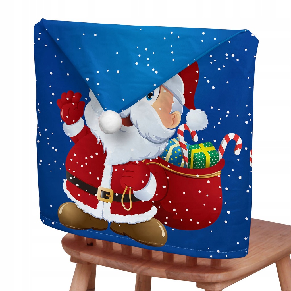 4pcs Christmas Plush Cover For Chair Backrest