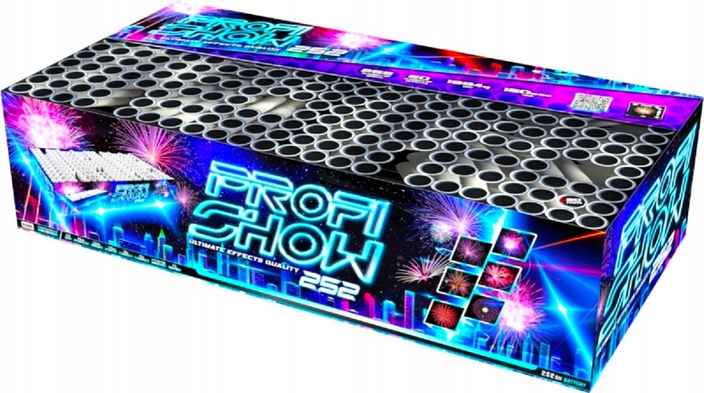 POKAZ FAJERWERKÓW 252 STRZAŁÓW 24 EFEKTY MIX C25220XFS/C PROFI SHOW 252