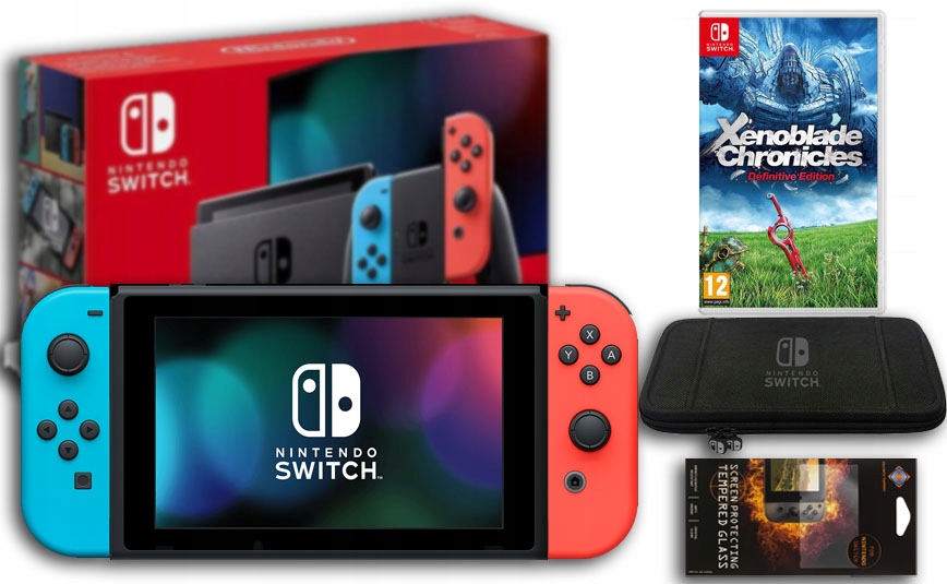 Купить NINTENDO SWITCH КРАСНЫЙ СИНИЙ НЕОН + КОНСОЛЬ XENOBLADE: отзывы ...