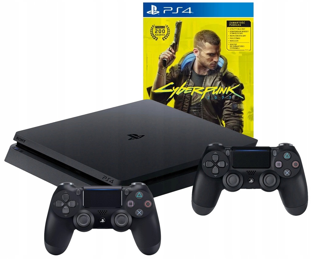 Купить PS4 SLIM CONSOLE 1 ТБ + 2x PAD + CYBERPUNK 2077 PL: отзывы, фото ...
