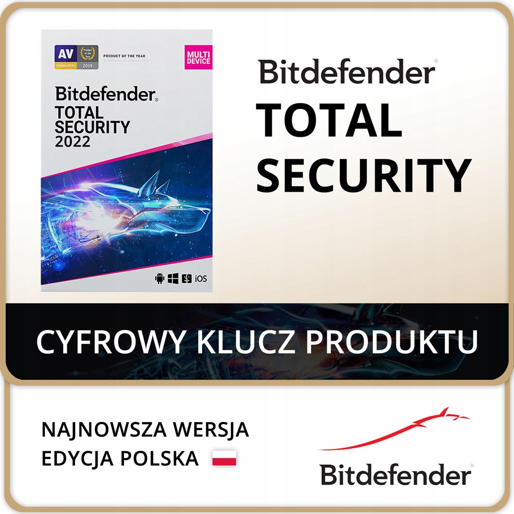 Bitdefender Total Security PL 10 st. / 2 lata
