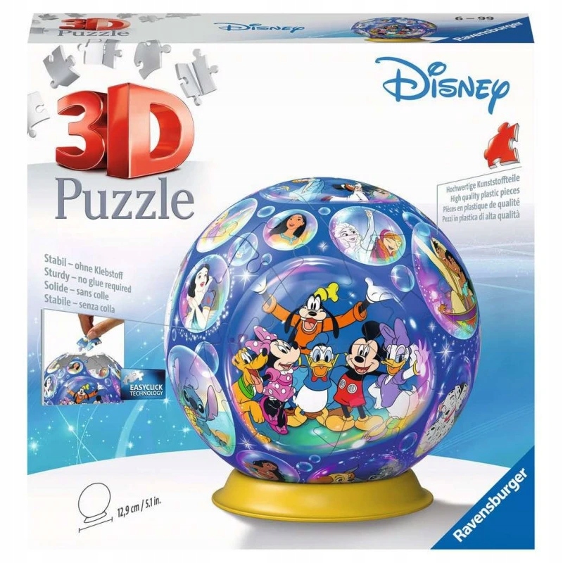 Puzzle 72 elementy 3D Kula Disney