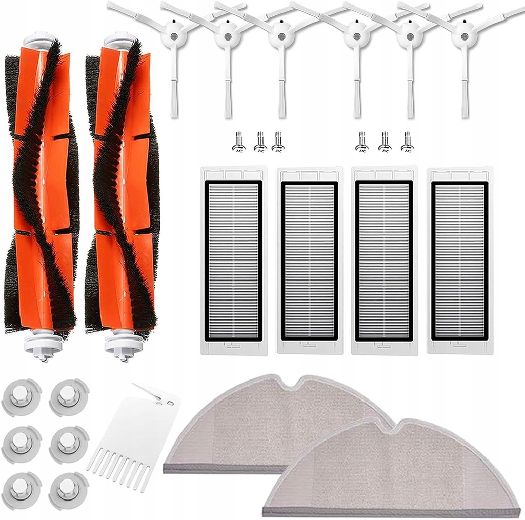ZESTAW XXL FILTRY SZCZOTKI MOP WORKI DO XIAOMI MI Robot Roborock: S50, S51