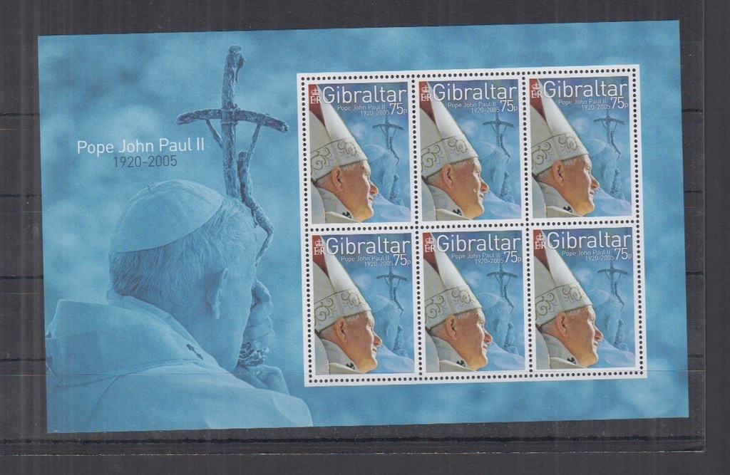 E46. MNH Gibraltar Religia i Papież John Paul II