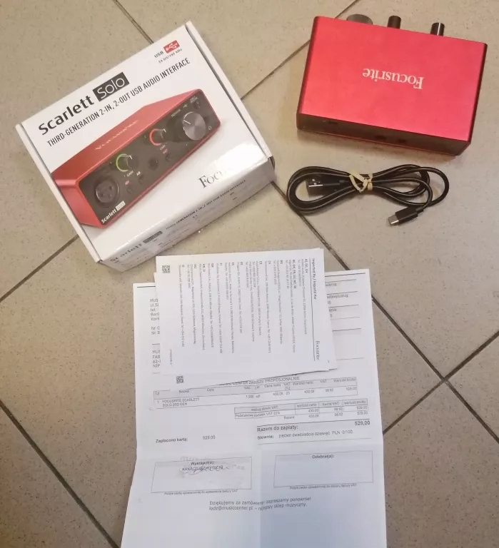 INTERFEJS AUDIO SCARLETT FOCUSRITE 3 GENERACJA