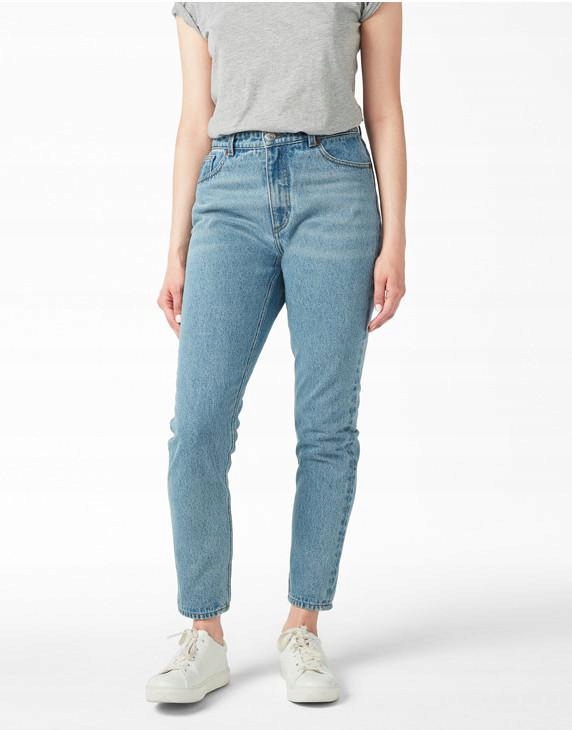 03W079 MONKI__XXZ JEANSOWE SPODNIE MOM JEANS__L