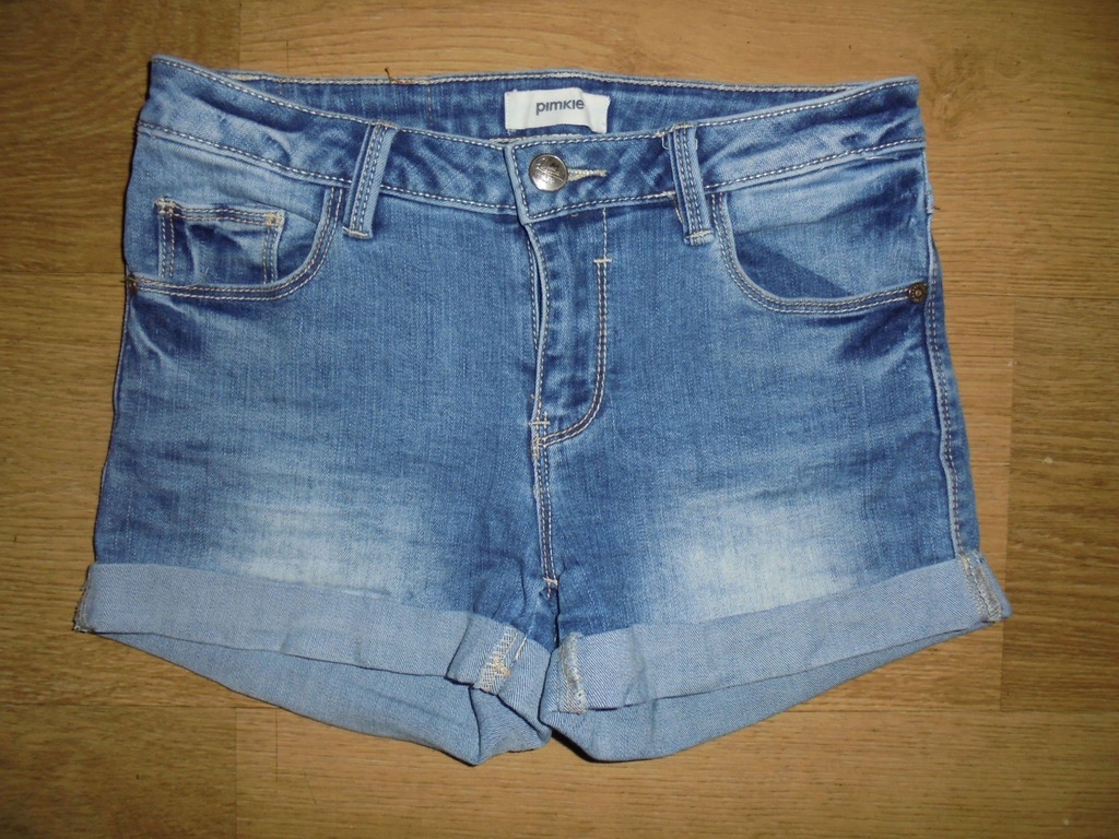 DENIM_SUPER JEANSOWE SPODENKI_140-146 CM