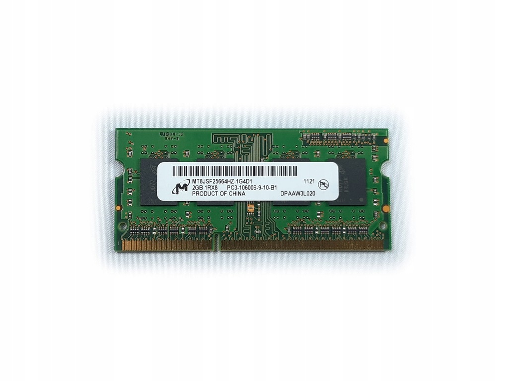 PAMIĘĆ RAM MICRON 2GB PC3-10600S-9-10-B1 DDR3