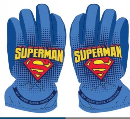 Rękawiczki zimowe 5P Superman dłoń 20cm W17