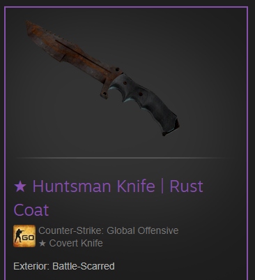 CS GO Huntsman Knife Rust Coat Battle-Scarred 8373124115