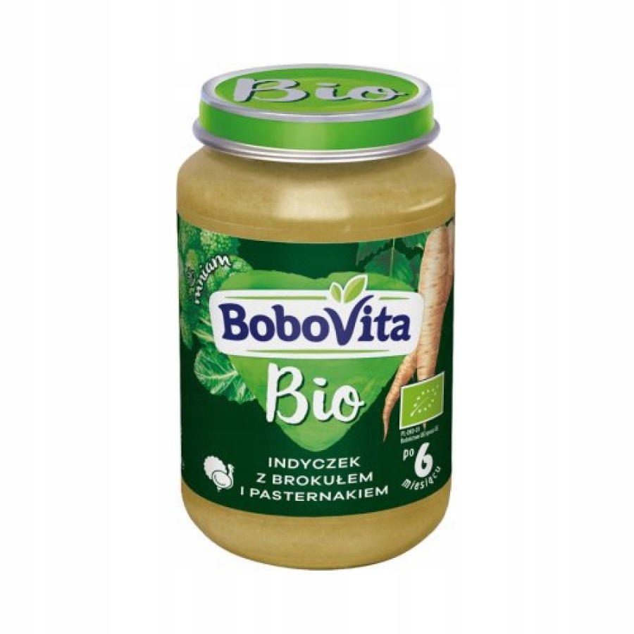 BoboVita Bio Indyk z brokułem i pasternakiem 190 g