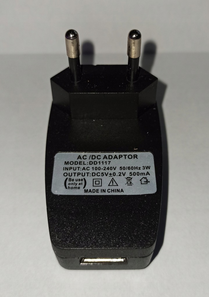 ZASILACZ DC 5V 0.5A 500mA - 11759840312 - oficjalne archiwum Allegro