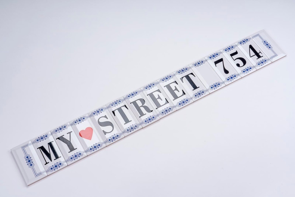 Ceramiczny numer na dom. Deko. 10cm Art-Deko