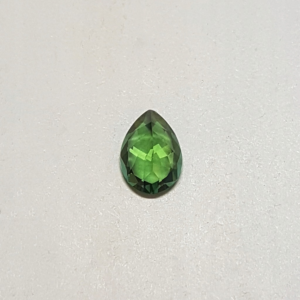 Turmalin zielony, Verdelit 2,74 ct gruszka