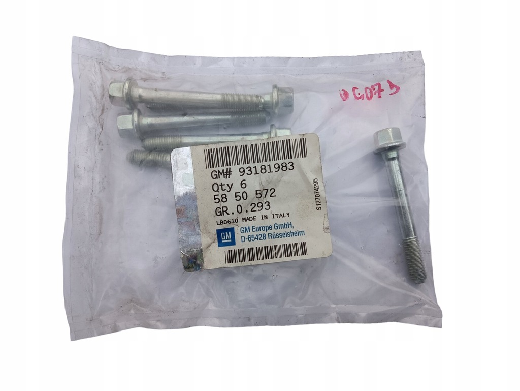 Śruba M7x55 pokrywy zaworów głowicy Opel Corsa C / Astra J 93181983 5850572