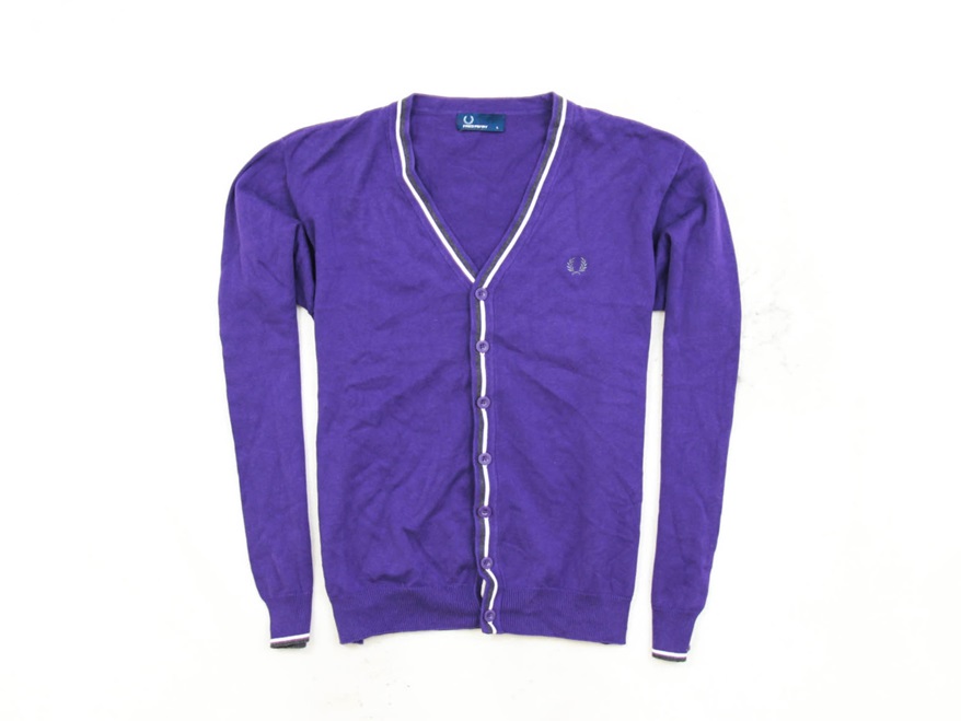 K Fred Perry Sweter Męski V-Neck Kardigan roz L