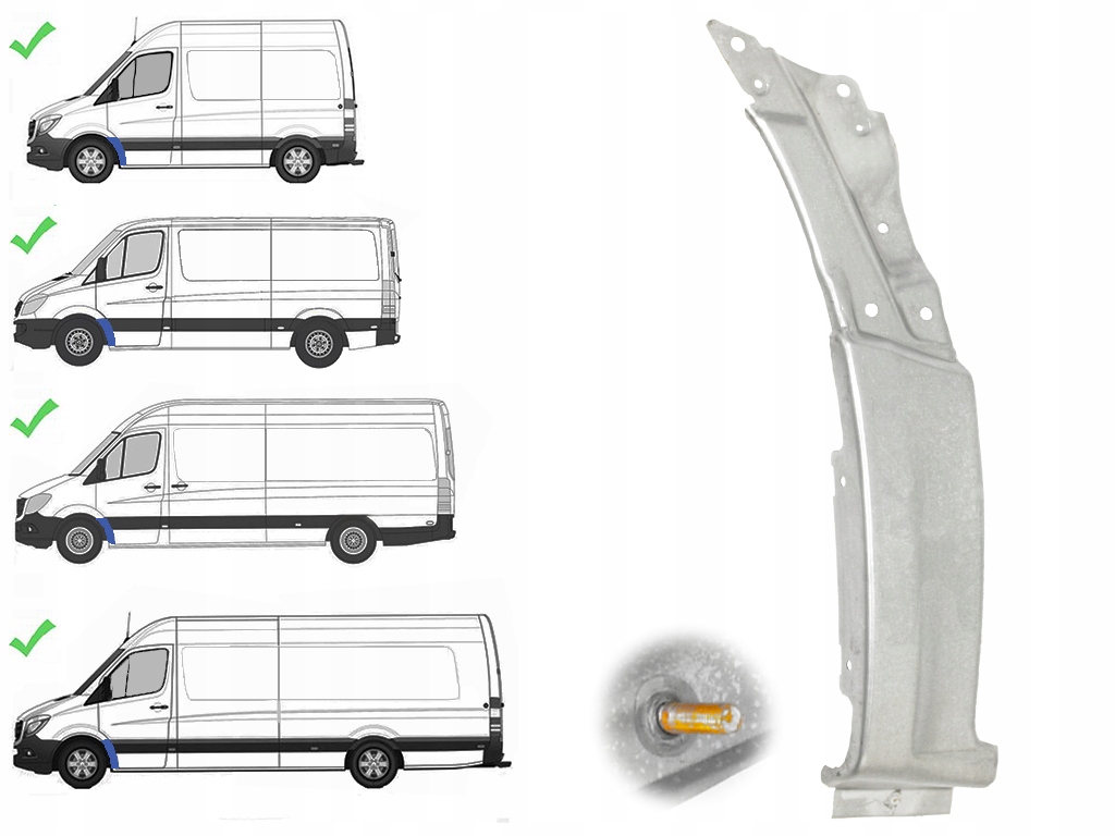 VW CRAFTER 2006- REPERATURKA BŁOTNIKA PRZEDNIEGO L