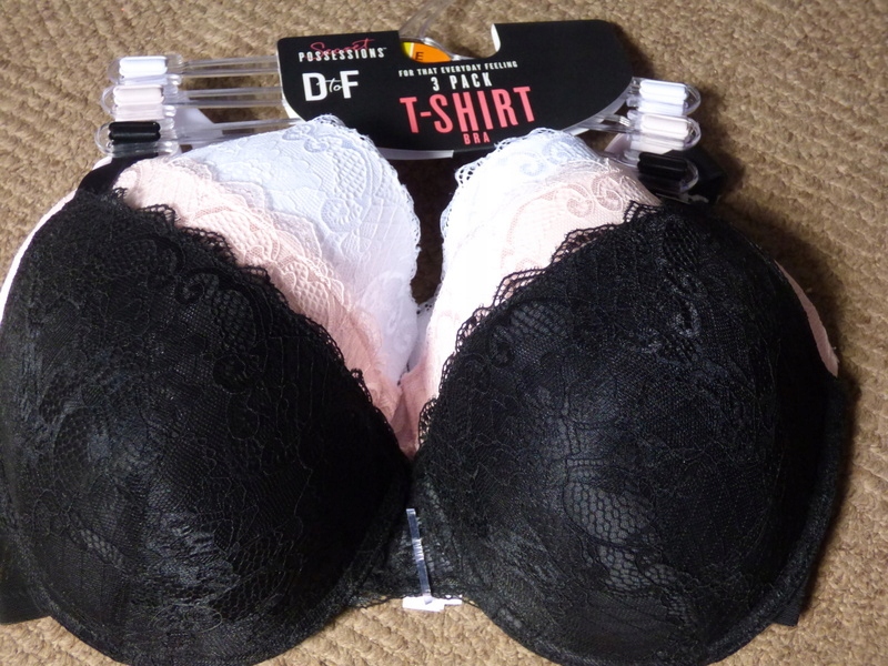 PRIMARK 3PK STANIKOW BLACK WHITE LACE 90F