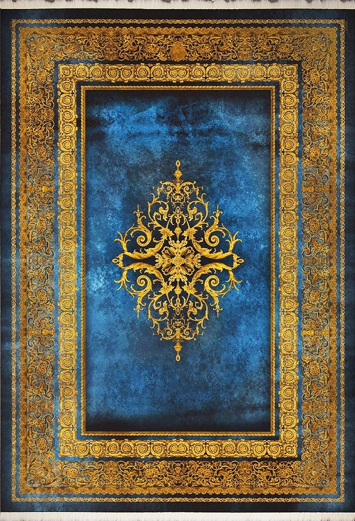 MODERN CARPET WITH BLUE AND GREY COLOR FOR LIVING ROOM 150X225