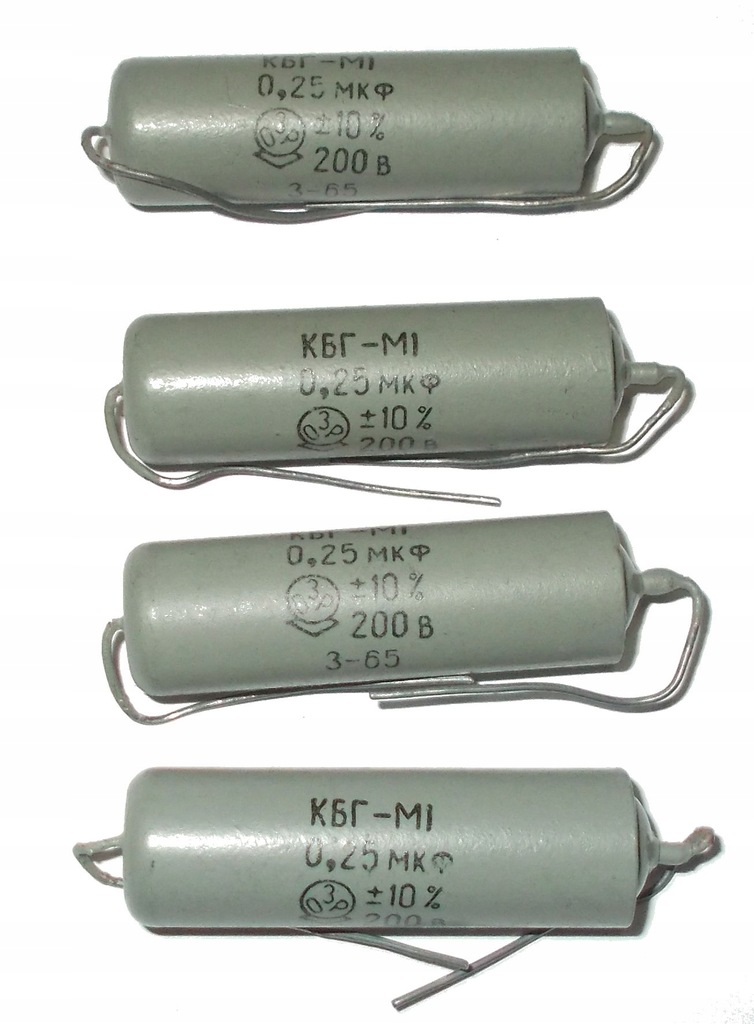 kondensator papierowy KBG-M1 0,25uF 200V 4szt=8zł