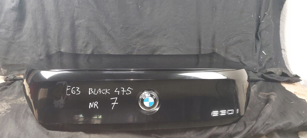 BMW 6 E63 KLAPA TYŁ BAGAŻNIKA BLACK 475 NR 7