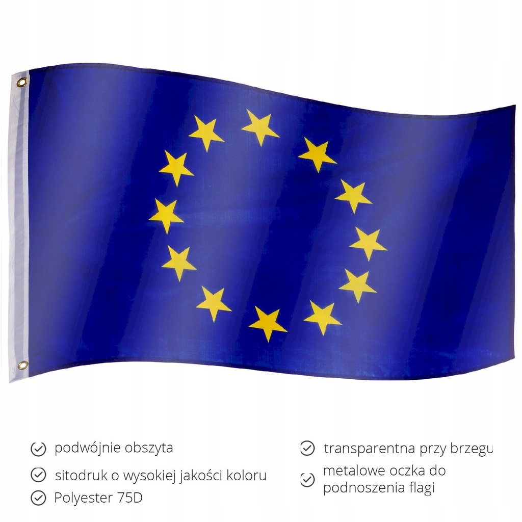 Flaga Unii Europejskiej 120x80 cm