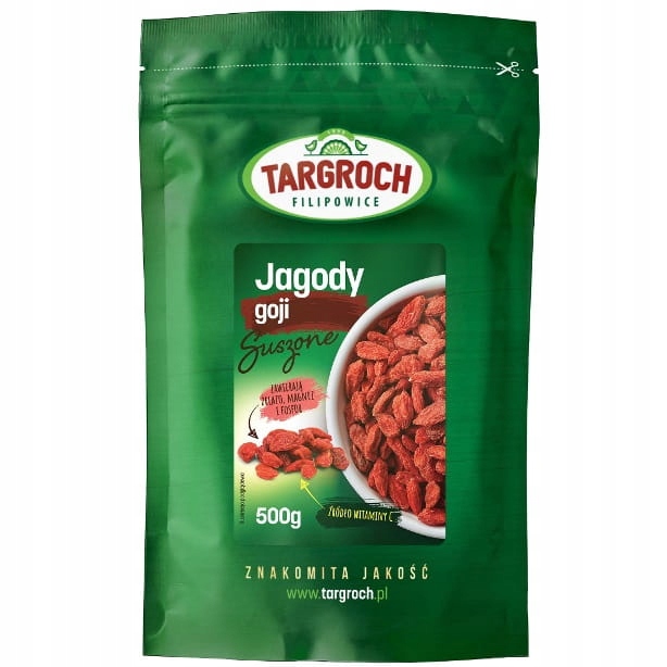 JAGODY GOJI 500g suszone, Naturalne, Niesiarkowane