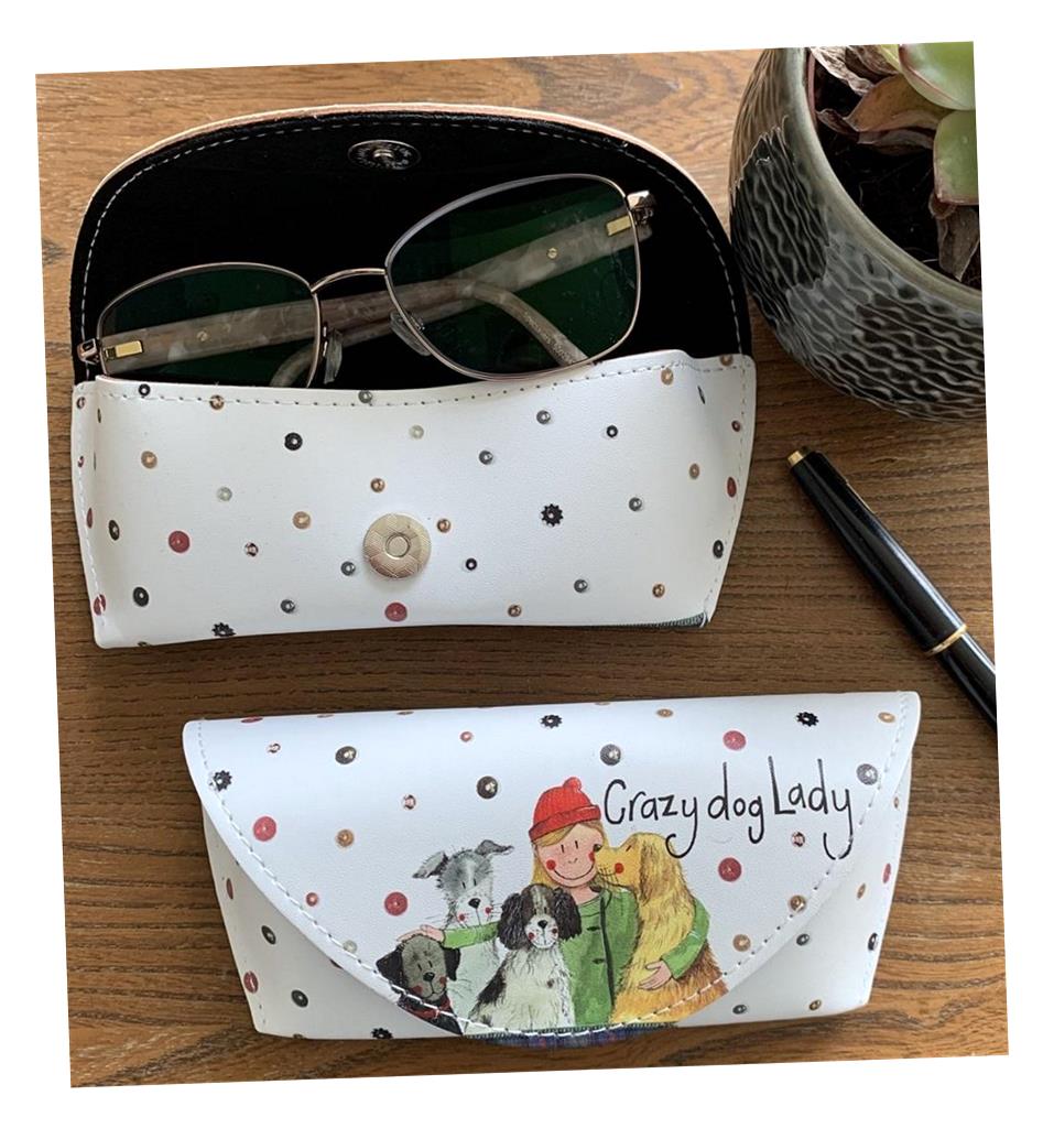 ETUI NA OKULARY GL10 CRAZY DOG LADY PSIARA