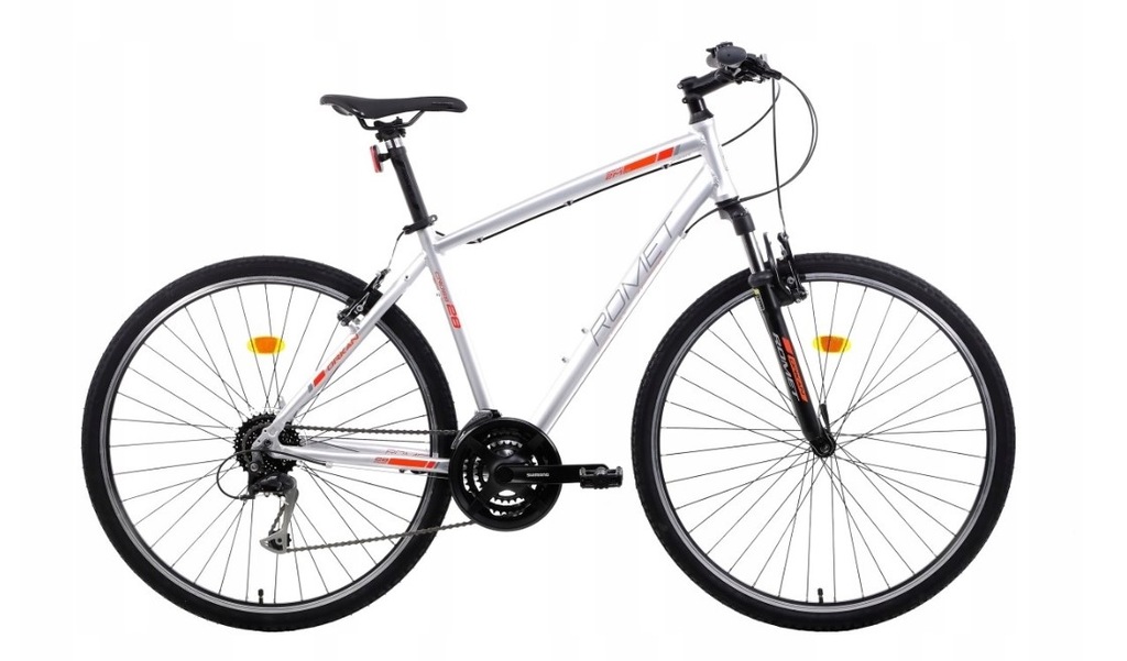 Rower crossowy Romet Orkan 2M rama 21cali srebrny 12299346095