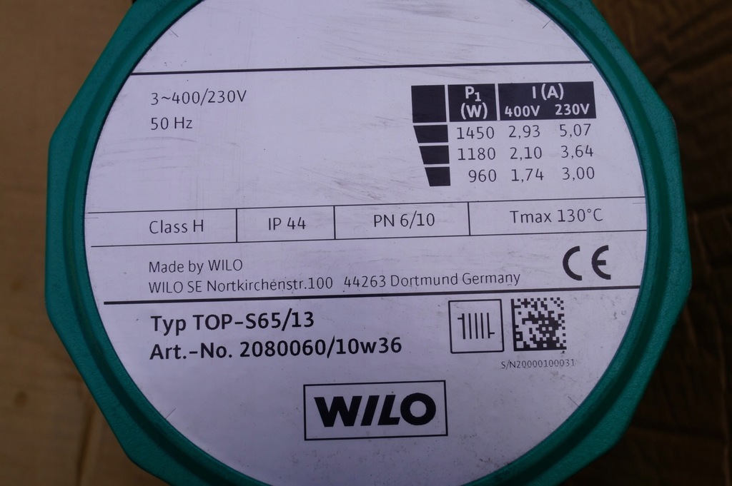 Pompa Obiegowa Wilo Top-S 65/13 uzywana z gwarancj - 7082440732 ...