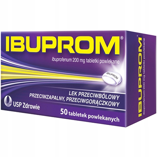 Ibuprom 200 mg stany zapalne gorączka ból 50 tabl