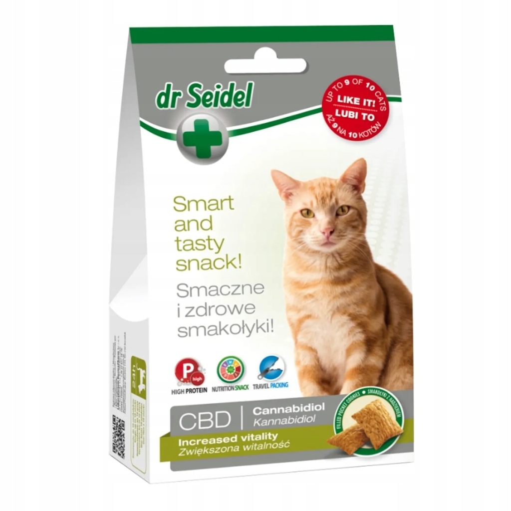 Przysmaki dla kota na zwiększenie witalności z CBD dla kotów Dr Seidel