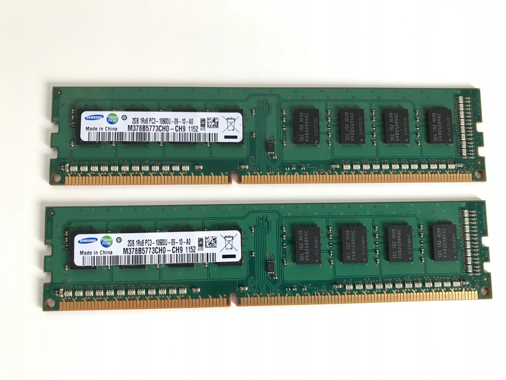 Pamięć 4GB (2x2GB) DDR3 PC3-10600 1333MHz SAMSUNG
