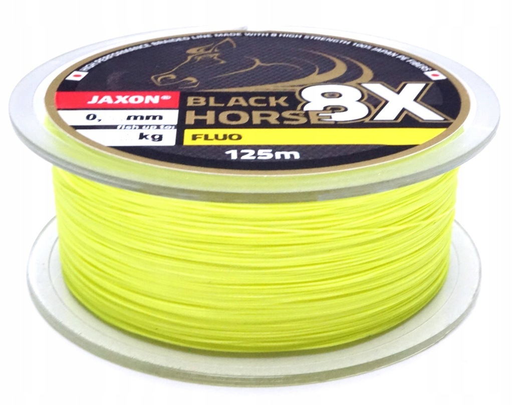 PLECIONKA JAXON BLACK HORSE 8X 0,20mm 125m FLUO !!