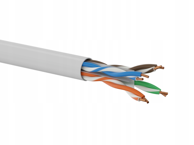 Kabel U/UTP kat.6 B2ca LSOH 4x2x23AWG 500m 25 lat gwarancji, badanie jakośc