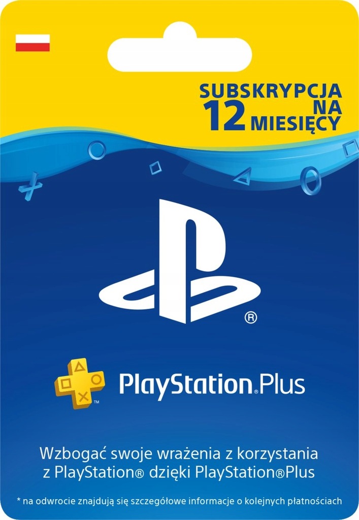 PlayStation Plus 12 miesięcy PSN PS5 PS4 PS3