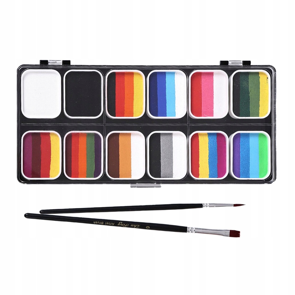 Face Body Paint Set Supplies Easy to Use with Brushes Palette Facepaints