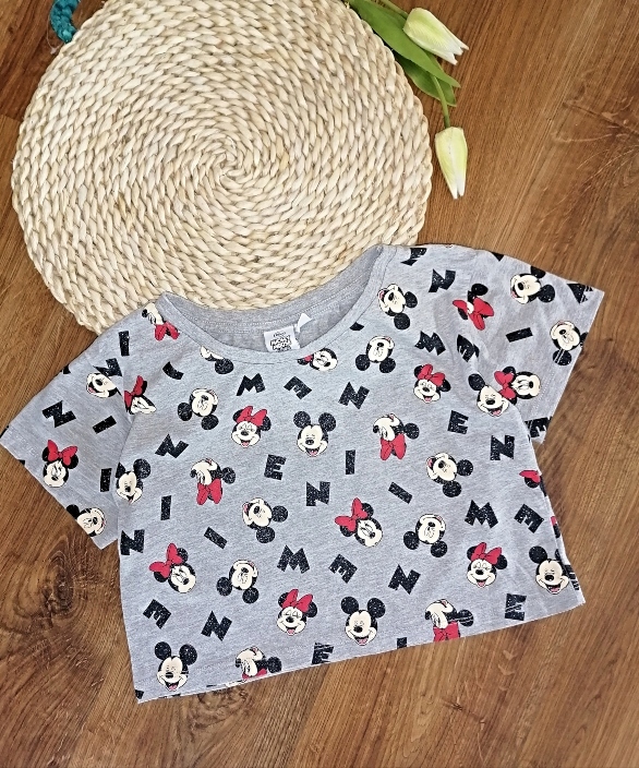 KOSZULKA T-SHIRT CROP TOP MINNIE DISNEY 152 D298