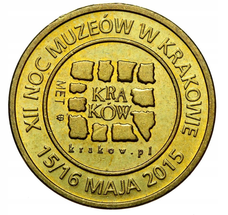 STARY ŻETON - Kraków 1 Złoty 2015 - NOC MUZEÓW