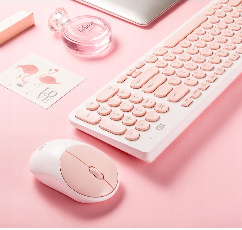 Купить Беспроводная клавиатура-мышь розового цвета 2,4G, милая: отзывы, фото, характеристики в интерне-магазине Aredi.ru