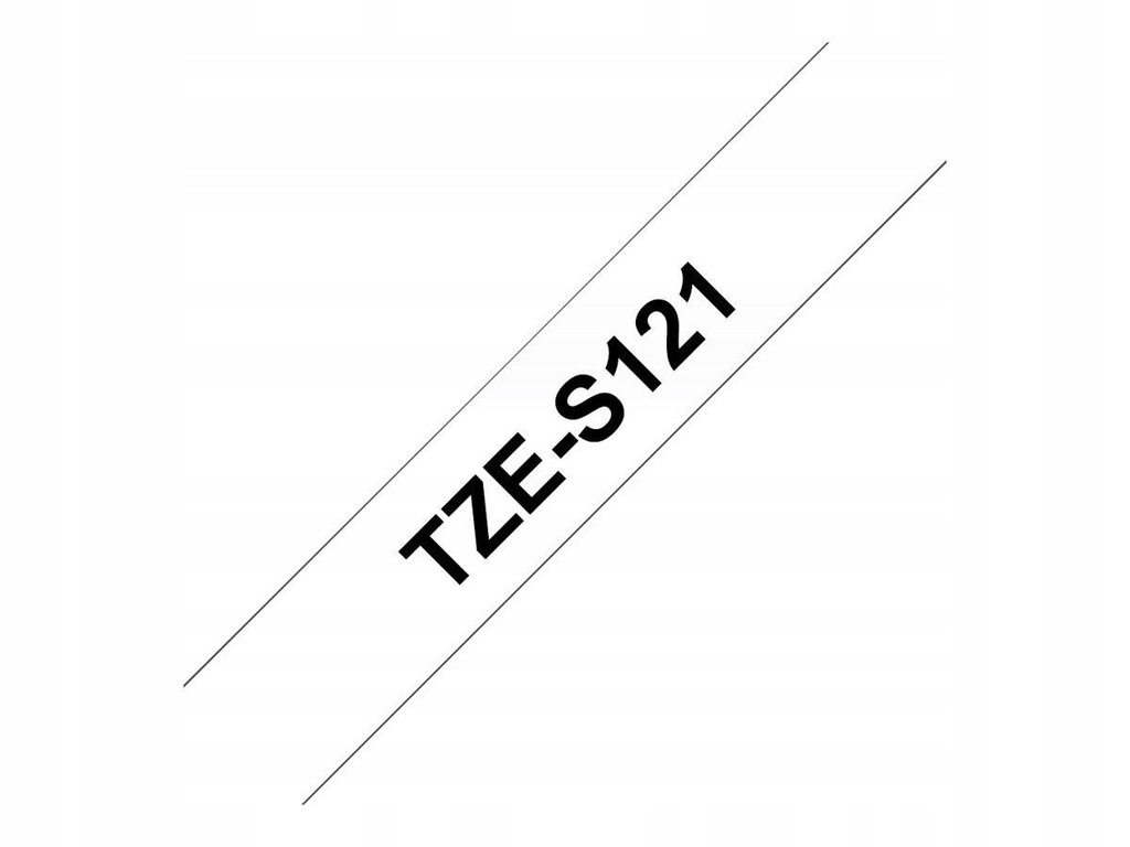 BROTHER TZES121 Taśma Brother 9mm BLACK ON CLEAR ADHESIVE TAPE