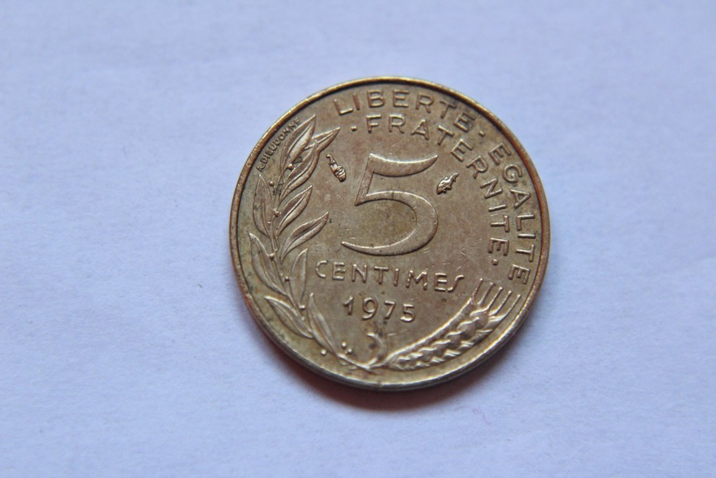 5 CENTIMES 1975 FRANCJA  - W056