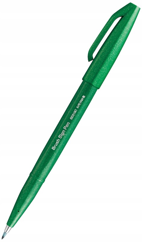 Pisak pędzelkowy Brush Sign Pen D zielony SES15C-D