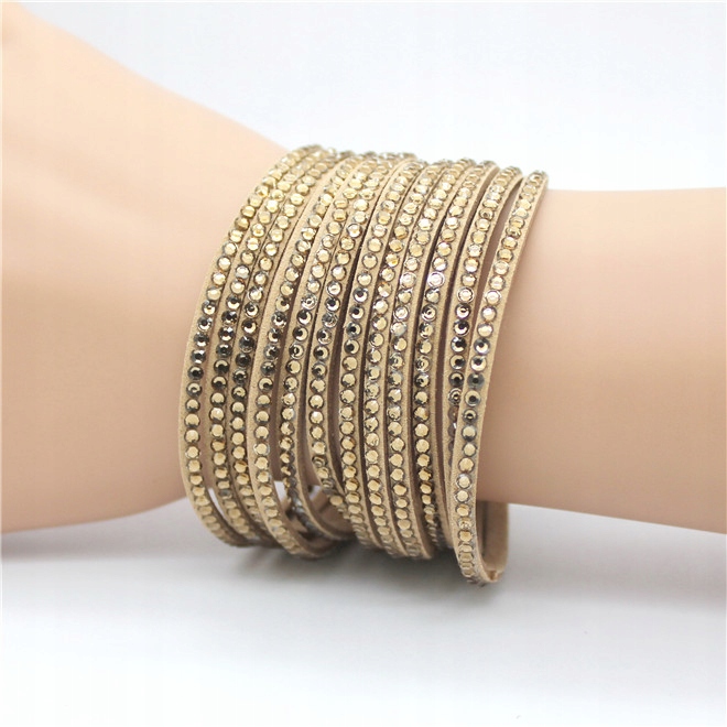 Fashion 6 Layer Wrap Bracelets Slake Leather