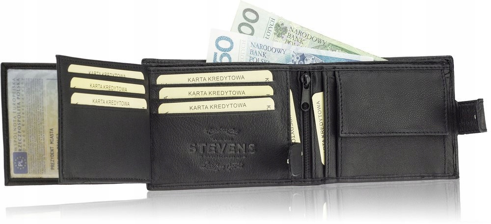 Купить Мужской кожаный кошелек STEVENS, натуральная кожа: отзывы, фото, характеристики в интерне-магазине Aredi.ru
