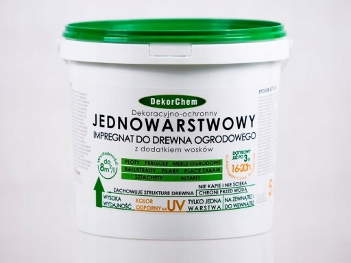 JEDNOWARSTWOWY IMPREGNAT DO DREWNA 5L DekorChem