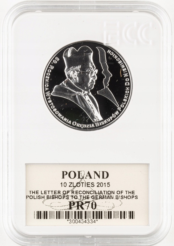 Polska 10zł 2015 - 50. rocz orędzia biskupów polskich do niemieckich. PR70