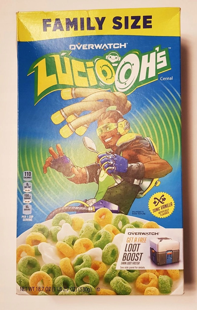 LUCIO-OHS płatki z USA oryginalne NOWE overwatch