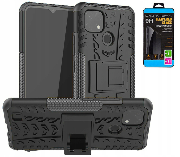 Etui Pancerne MOCNE Plecki Case POKROWIEC OBUDOWA + SZKŁO do Realme C21
