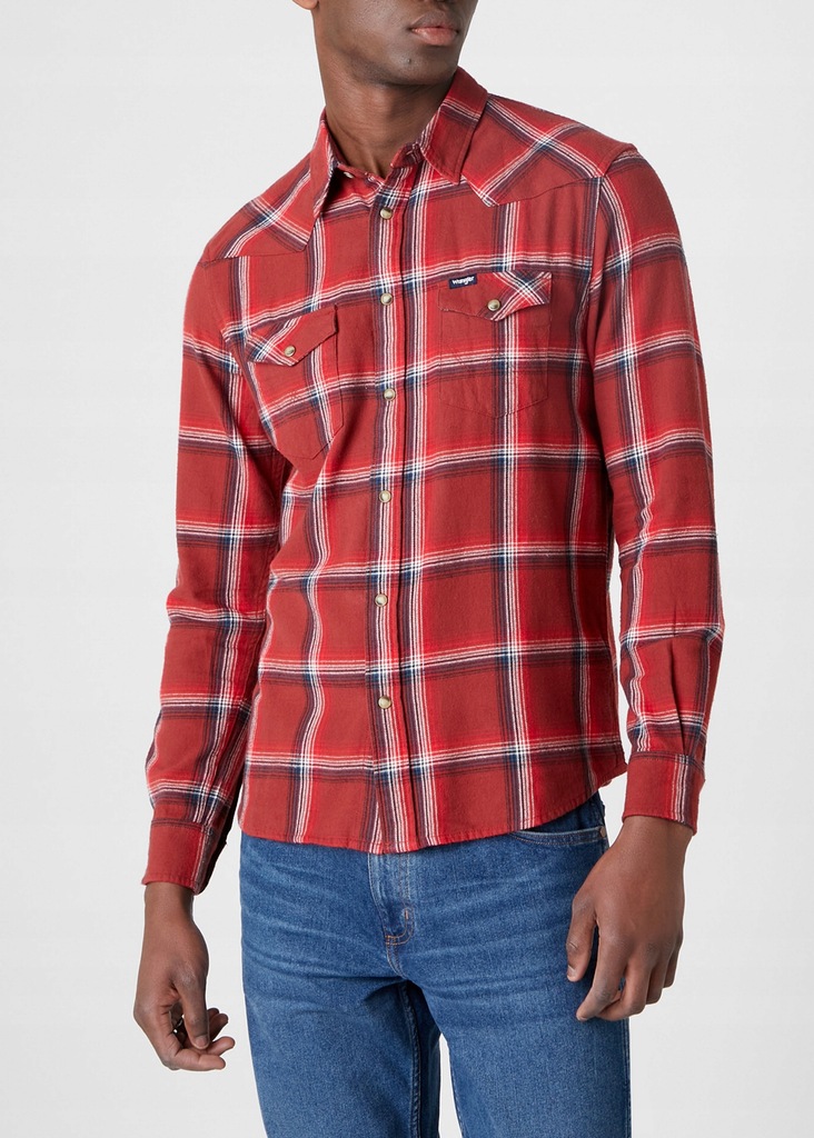 Wrangler Long sleeve Western Shirt - Rusty Brown